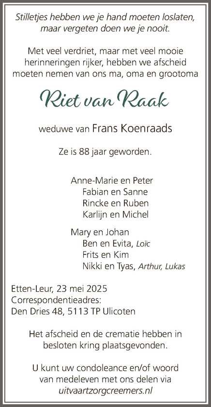 Riet van Raak